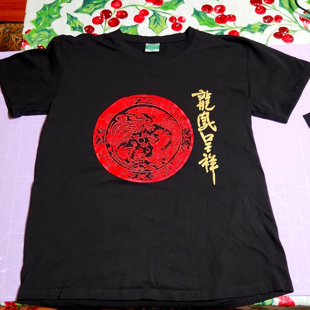 Vintage German made Dragon tshirt black size xl